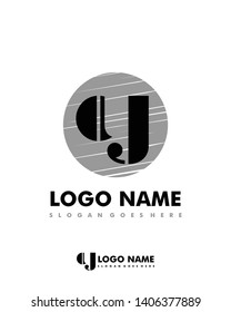 Initial OY negative space logo with circle template