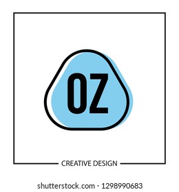 Initial OZ Letter Logo Template Design