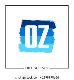 Initial OZ Letter Logo Template Design
