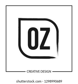 Initial OZ Letter Logo Template Design