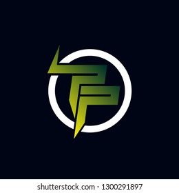 initial P P and circle concept. letter P P icon. gaming club logo. corporate logo. company logo 