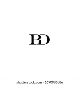 diseño inicial del logotipo de la letra P D