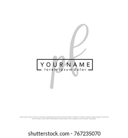 Initial P & F elegant logo template vector