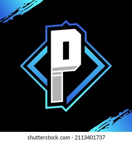 Initial P Gaming Logo Design Template Inspiration, Vector Illustration.