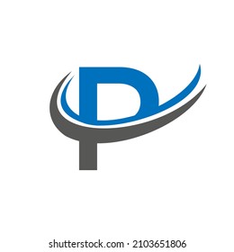 Diseño De Logotipo De Letra P Inicial En Formato Vector. Logotipo P Para Identidad De Empresa Y Empresa, Plantilla Moderna, Plana Y Minimalista