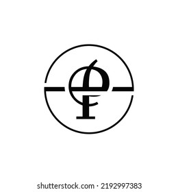 Initial P letter circle logo design With White Background.