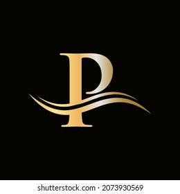 Initial P Letter Logo Design Template. P Logo Design Modern, Flat, Minimalist Business Sign For Luxury Concept And Company Identity