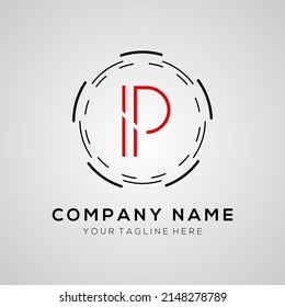 Plantilla vectorial de diseño del logotipo de la letra P inicial. Diseño del logotipo de la carta P de resumen creativo.