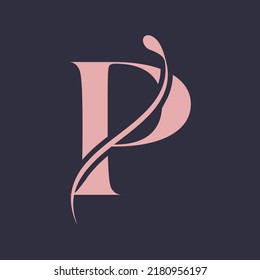 Vector de plantilla de diseño del logotipo de la letra P inicial