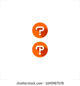 diseño inicial del signo de interrogación del logotipo de la letra P
