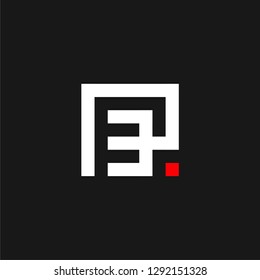 initial P letter P technology IT combination P