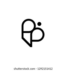 initial P letter P technology IT combination P