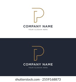 Initial P logo design with geometry. Logo for business, business card, brand and identity.