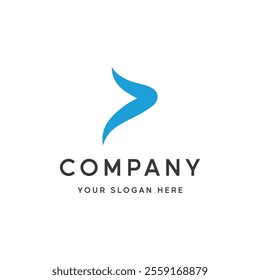 Initial P logo design with geometry. Logo for business, business card, brand and identity.