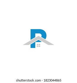 Diseño inicial de logotipo P para vivienda, hogar e inmuebles