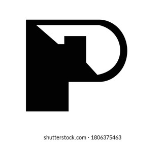 initial p logo letter and logo designs