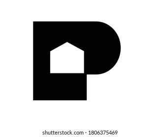 initial p logo letter and logo designs