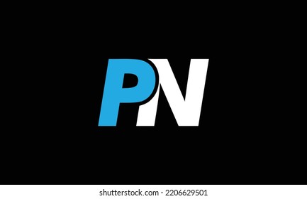  Initial P N PN minimalist modern logo identity vector 
