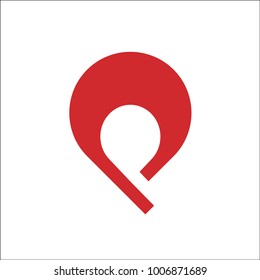 initial P PARACHUTE logo abstract