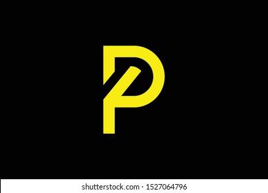 Initial P PD DP modern monogram and elegant logo design, Professional Letters Vector Icon Logo on black background.