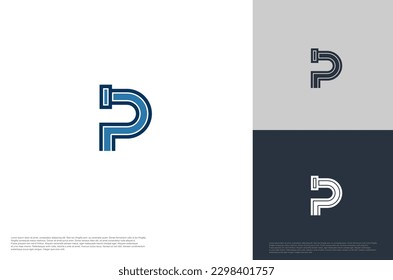 initial P plumbing service logo. Vector design template illustration