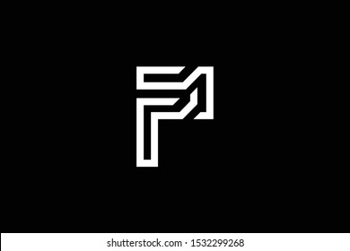 Initial P PP PR RP modern monogram and elegant logo design, Professional Letters Vector Icon Logo on black background.