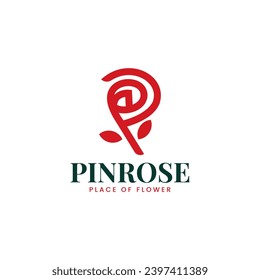 Initial p rose flower beautiful logo design vector. Letter  p logo identity for branding, business, real estate, fasion and elegant brand