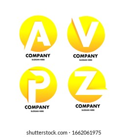 initial A P V Z letter logo design vector template. creative alphabet letters icon illustration.for creative industry, web, business and company.
