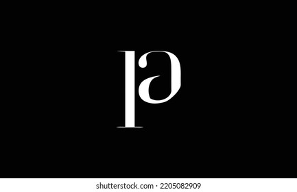  Vector de la plantilla de diseño del logotipo de pa inicial 