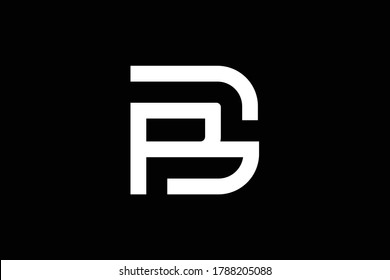 Initial PD DP modern monogram and elegant logo design, Professional Letters Vector Icon Logo on black background.