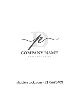  Initial PD logo luxury beauty template illustration