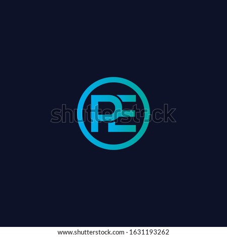 initial PE EP letter logo design template for business purpose