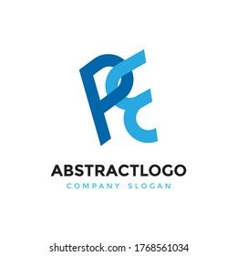 Modernes Design-Template für den PE-Buchstaben für das Unternehmen