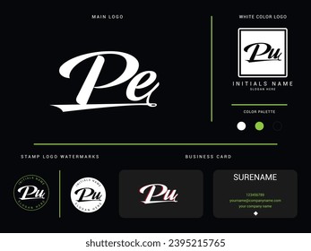Initial PE Logo Template, Creative Pe ep Luxury Letter Logo For Business or Finance Company