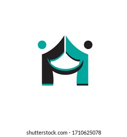 Diseño del logotipo inicial A con éxito para personas