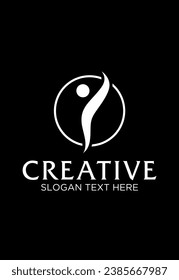 Anfangsdesign in Menschen, Vektorlogo-Design