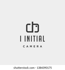 i initial photography logo template vector design icon element