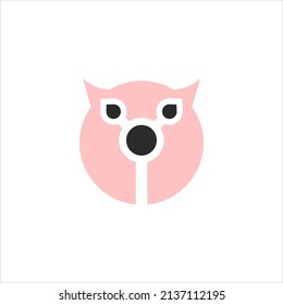 initial a pig logo icon logo, Modern Simple Pig Logo Animal Vector Symbol