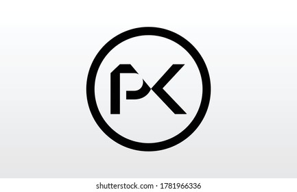 Initial PK Letter Logo With Creative Modern Business Typography Vector Template. Creative Letter PK Logo Vector.
