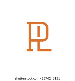 Initial PL Letter Simple Logo Template