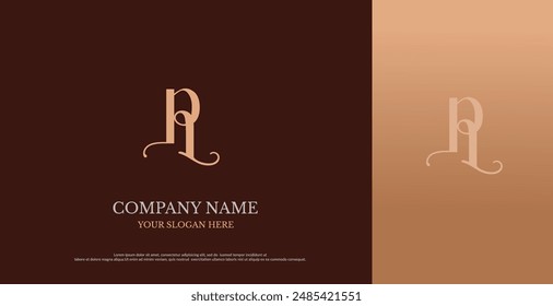 Initial PL Logo Design Vector 