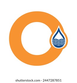 Initial Plumbing Logo kombiniert mit Buchstabe O Vektorgrafik Vorlage