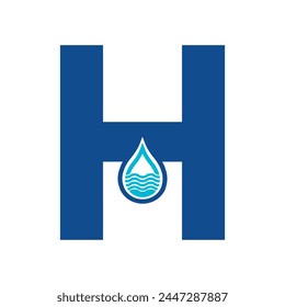 Initial plumbing Logo combine with letter H vector template