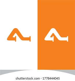 A Initial For Plumbing Logo Design Vector