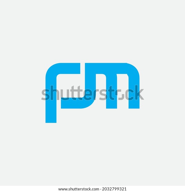 Initial Pm Letter Logo Creative Modern Stock Vector (Royalty Free ...