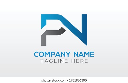Logotipo de carta inicial de PN con plantilla de vectores de tipografía empresarial moderna creativa. Vector de logotipo de PN de carta creativa.
