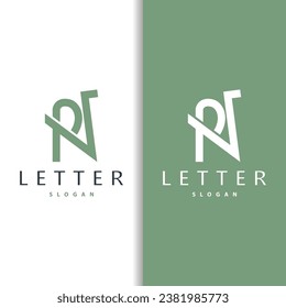 Logo de la carta inicial de PN, plantilla de logotipo NP minimalista de vectores modernos y de lujo