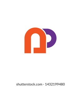 Initial PN, NP, logo business template vector icon