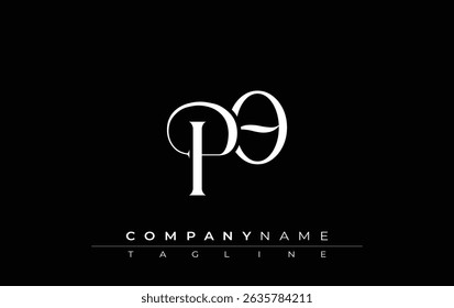 Vetor de design de logotipo PO inicial. Elegante Monograma Logo Design com elementos decorativos e tipografia