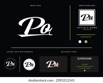 Initial Po Logo Template, Creative Po op Luxury Letter Logo For Business or Finance Company